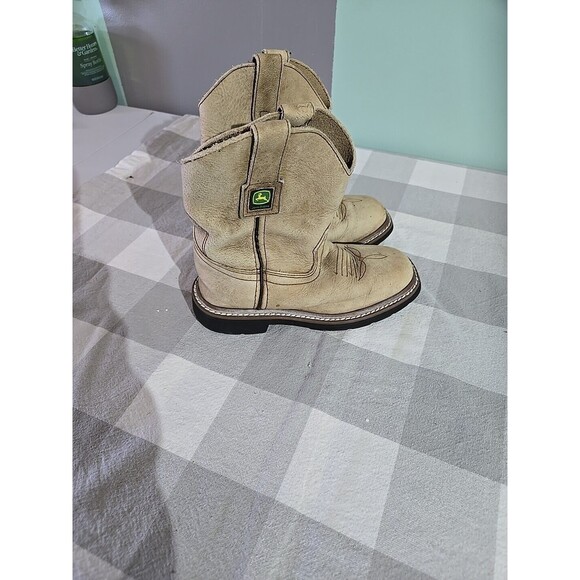 Boys John Deere Square Toe Cowboy Western Boots Size 12D Shoes - Picture 3 of 5